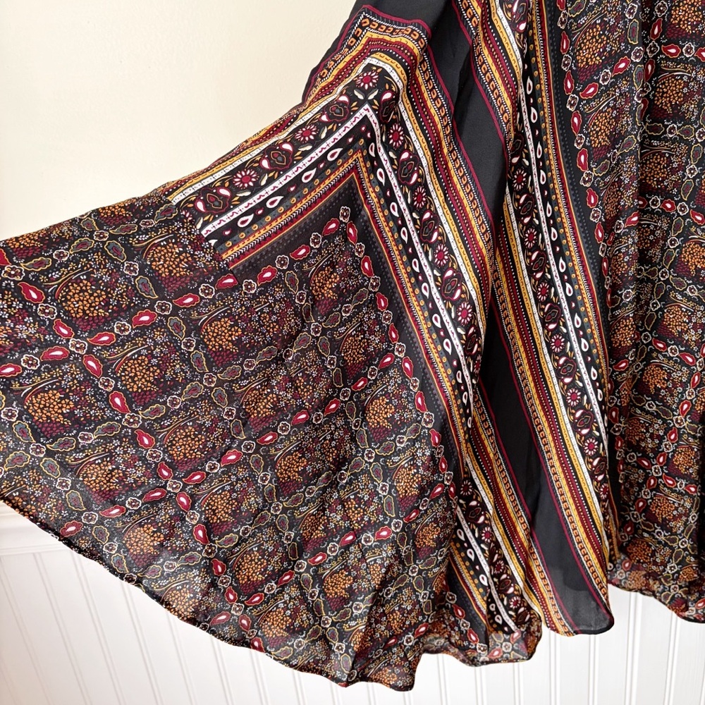 A.L.C. | 100% Silk Hartmann Printed Sleeveless Dress Scarf Print Ruffled Size 10 - Picture 6 of 11